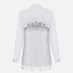 BEADED OPEN BACK SHIRT