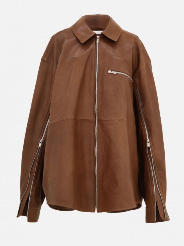 ZIPPED LEATHER JACKET