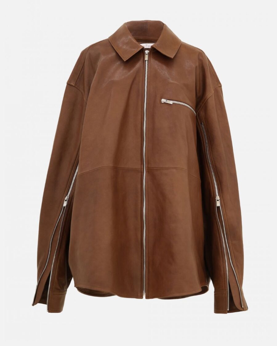 ZIPPED LEATHER JACKET