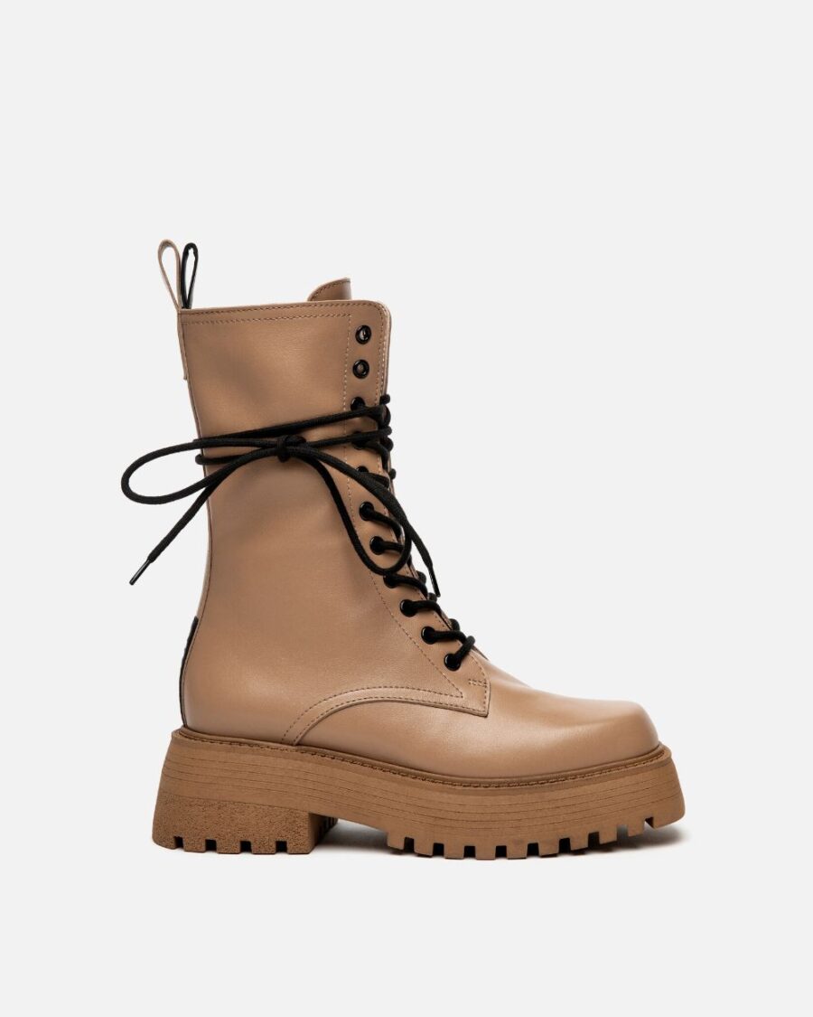 LACE UP COMBAT BOOTIE