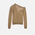 ASYMMETRIC OFF THE SHOULDER CARDIGAN