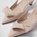 BRUSHED LEATHER SLINGBACK PUMPS