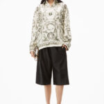 MONEY PRINT SHIRT IN HEAVY SILK TWILL