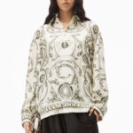 MONEY PRINT SHIRT IN HEAVY SILK TWILL