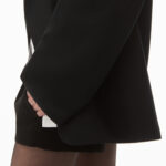 REMOVABLE POPLIN DETAILED TAILORED BLAZER