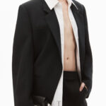 REMOVABLE POPLIN DETAILED TAILORED BLAZER