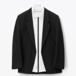 REMOVABLE POPLIN DETAILED TAILORED BLAZER