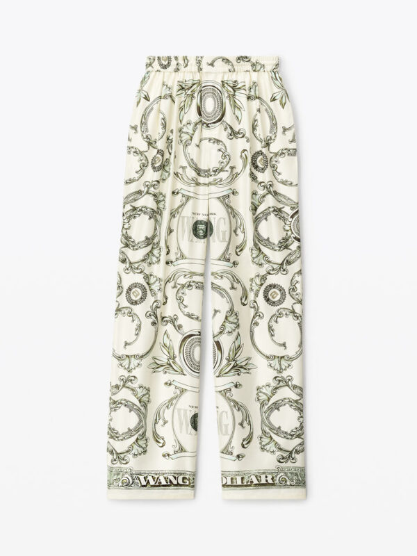 MONEY PRINT PANT IN HEAVY SILK TWILL