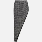 ASYMMETRIC CHECKED SKIRT