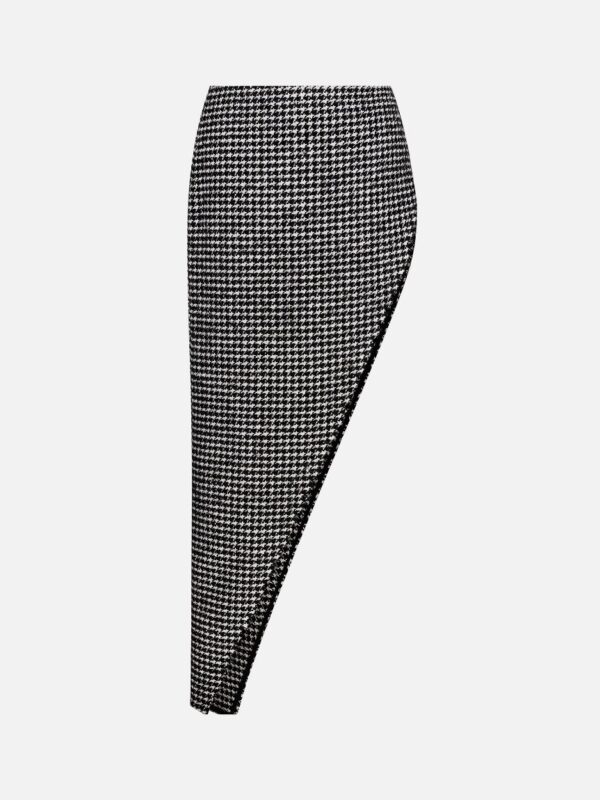 ASYMMETRIC CHECKED SKIRT