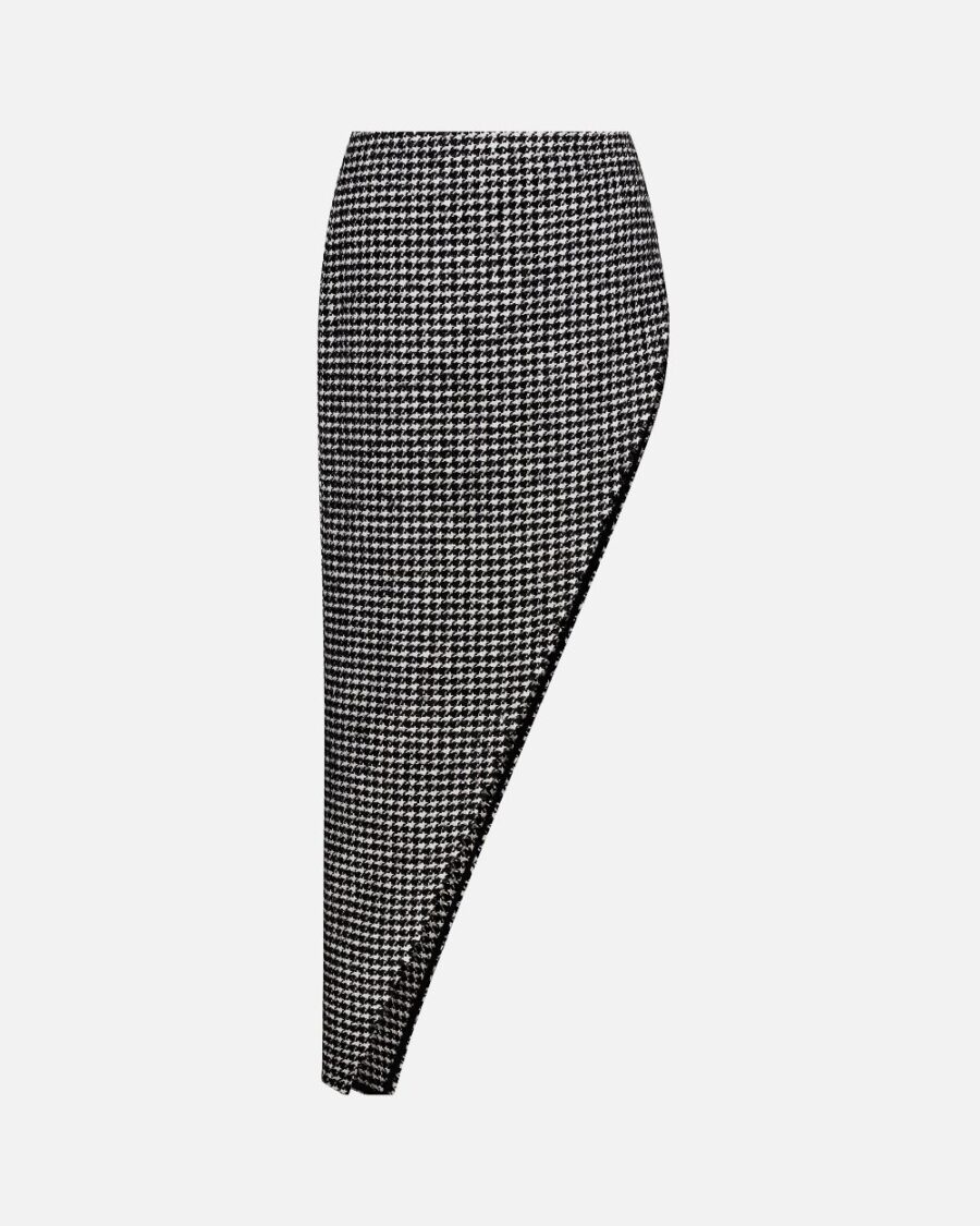 ASYMMETRIC CHECKED SKIRT