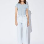 CREW NECK KNIT TEE | DUSTY BLUE