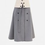 DOUBLE FLAP BUTTONED SKIRT