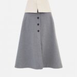 DOUBLE FLAP BUTTONED SKIRT