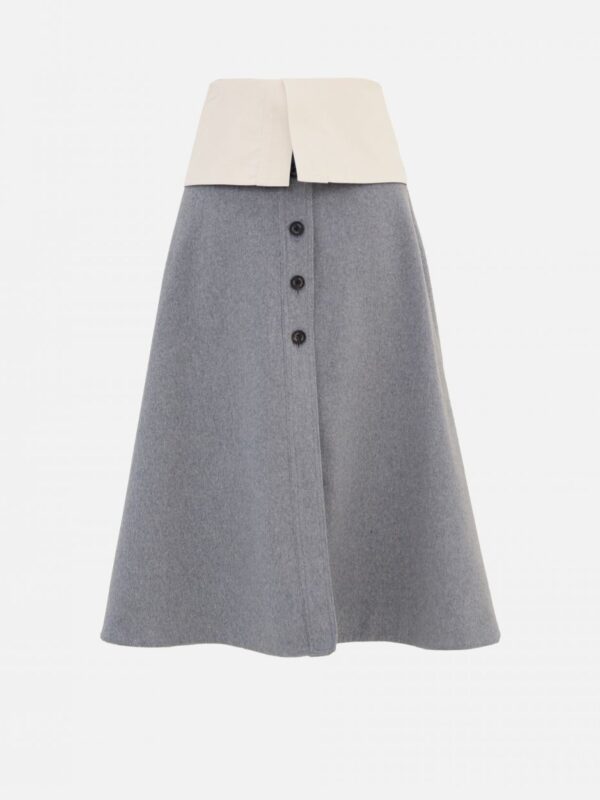DOUBLE FLAP BUTTONED SKIRT