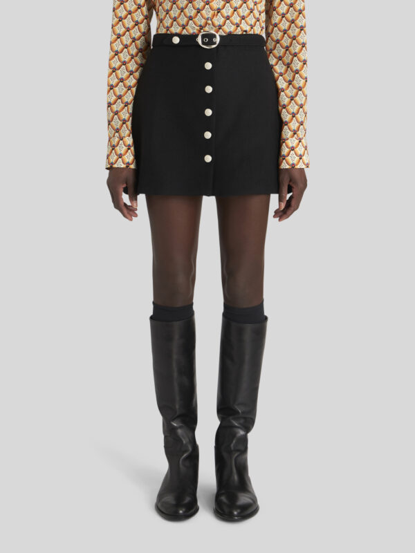 WOOL FABRIC MINI SKIRT