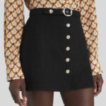 WOOL FABRIC MINI SKIRT