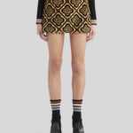 JACQUARD VELVET MINI SKIRT