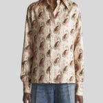 TWILL SHIRT WITH PAISLEY MOTIF