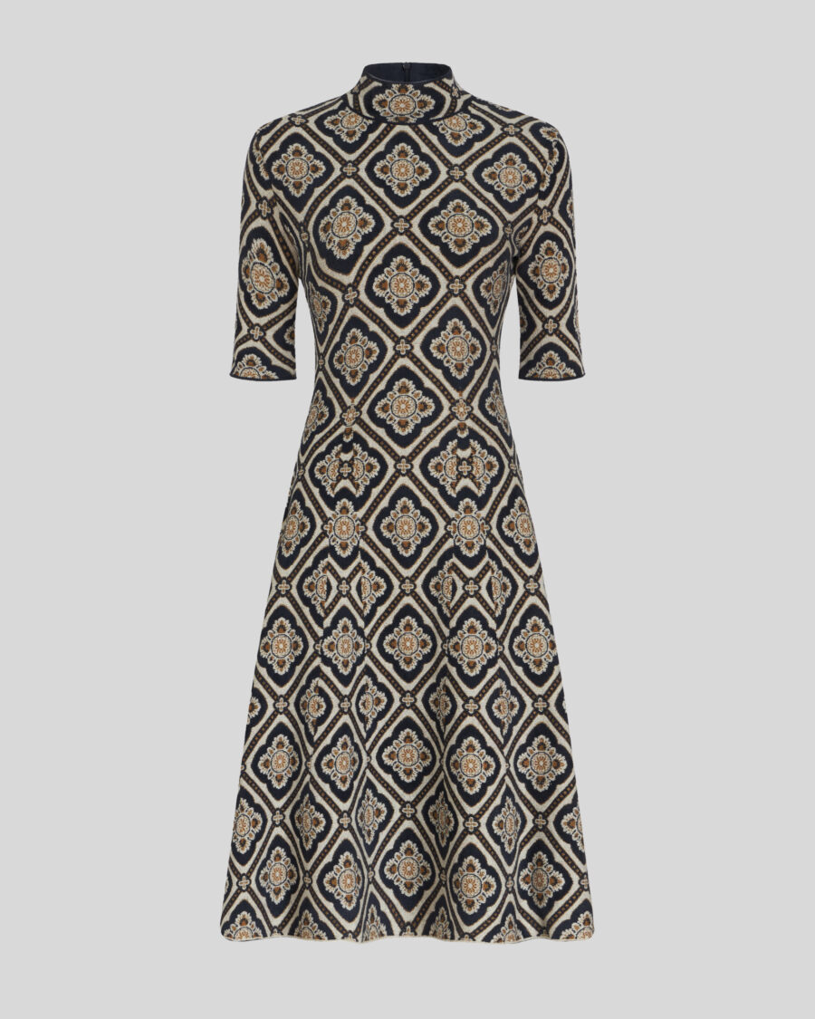 JERSEY JACQUARD DRESS