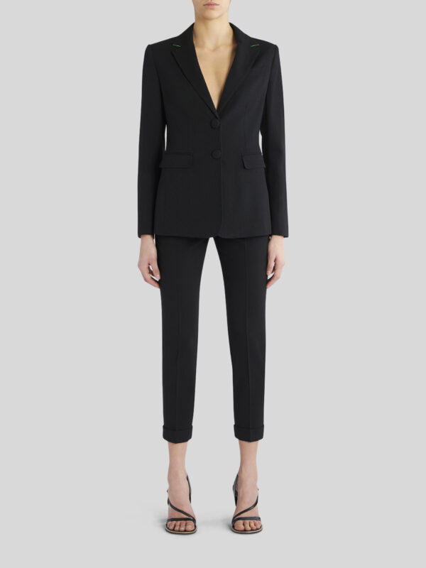 WOOL JACKET WITH STRIPED LINING