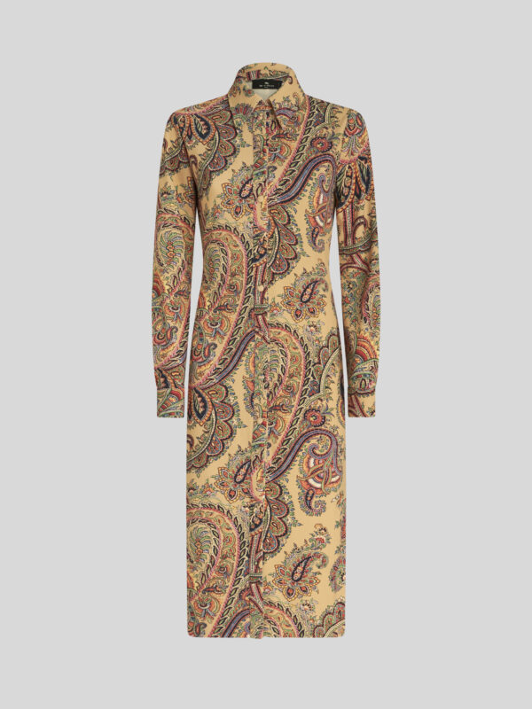 PAISLEY PATTERN SHIRT DRESS