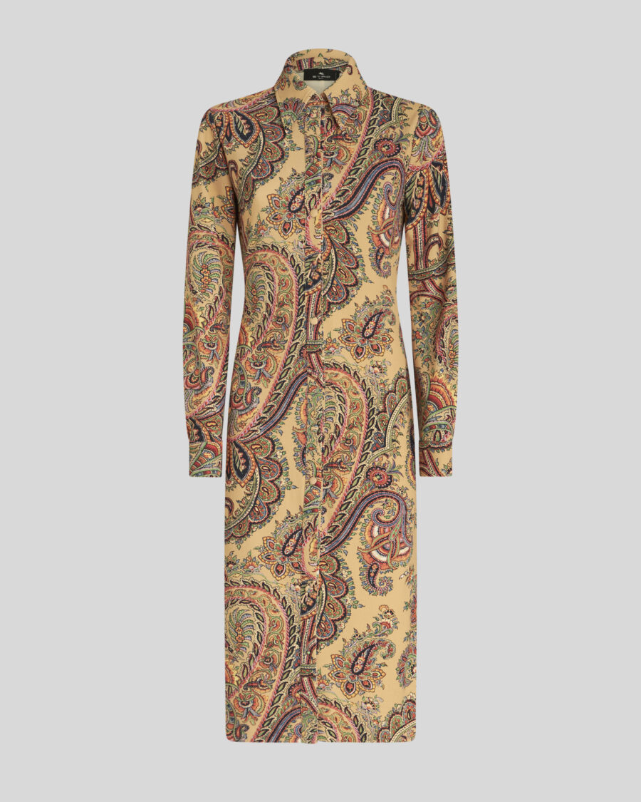 PAISLEY PATTERN SHIRT DRESS