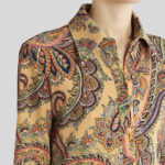 PAISLEY PATTERN SHIRT DRESS