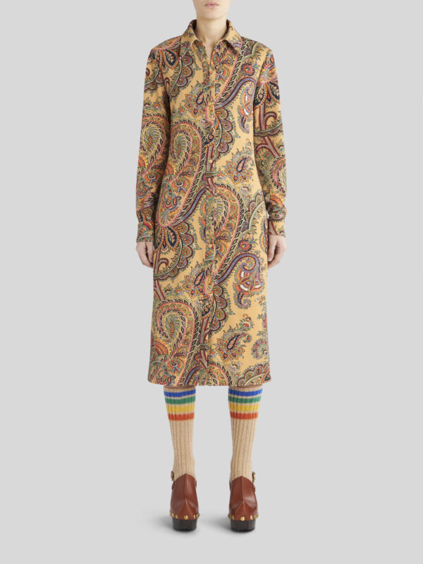 PAISLEY PATTERN SHIRT DRESS