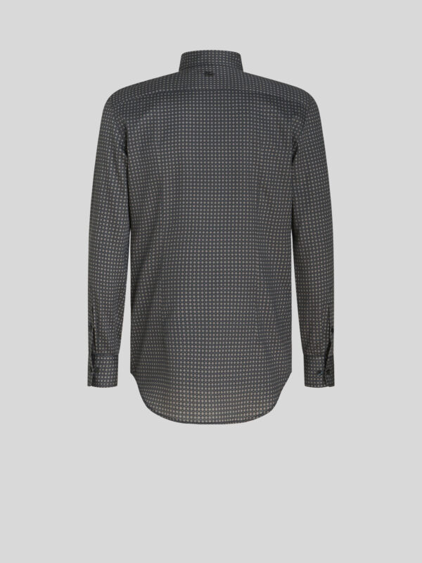 MICRO GEOMETRIC PRINT COTTON SHIRT