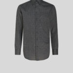 MICRO GEOMETRIC PRINT COTTON SHIRT