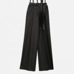 HIGH WAISTED BELTED TROUSERS