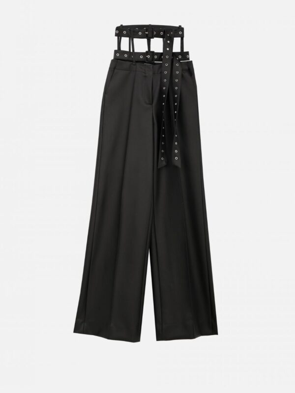 HIGH WAISTED BELTED TROUSERS