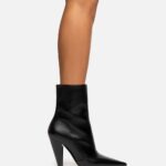 LEATHER ANKLE BOOTIES 100