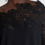 LACE WIDE NECK SWEATER
