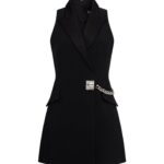 SLEEVELESS DINNER JACKET MINI DRESS