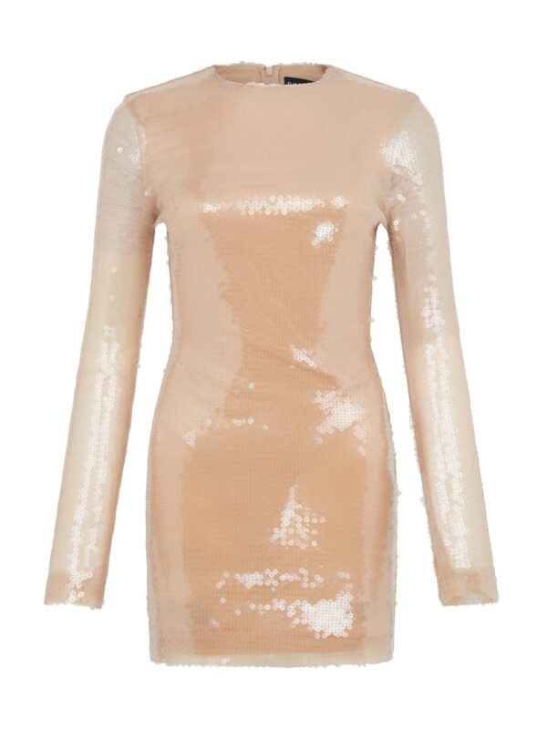 LONG SLEEVE SEQUIN MINI DRESS