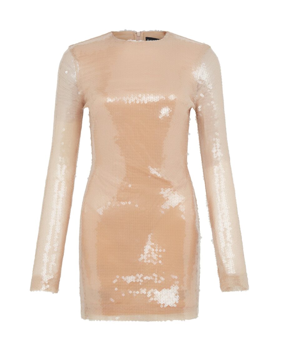 LONG SLEEVE SEQUIN MINI DRESS