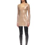 LONG SLEEVE SEQUIN MINI DRESS