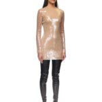 LONG SLEEVE SEQUIN MINI DRESS
