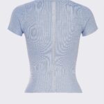 CREW NECK KNIT TEE | DUSTY BLUE
