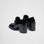 HIGH HEEL BRUSHED LEATHER LOAFERS