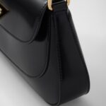 BRUSHED LEATHER SHOULDER BAG