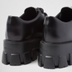 MONOLITH BRUSHED LEATHER LACE UP LOAFERS