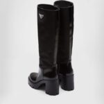BRUSHED LEATHER AND RE-NYLON BOOTS