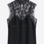 EMBROIDERED MESH TOP
