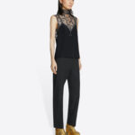 EMBROIDERED MESH TOP