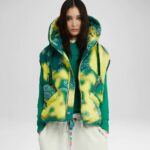 PUFF ICONIC VEST BANDANA VELOUR FOREST BRIGHT YELLOW