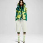 PUFF ICONIC VEST BANDANA VELOUR FOREST BRIGHT YELLOW