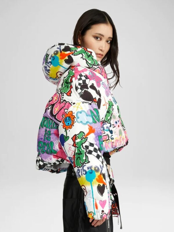 PUFF KHRIS CROP GRAFFITI LOVE MULTICOLOR LOVE